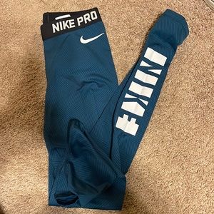 Nike pro blue leggings